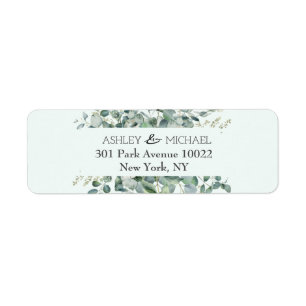 Floral Botanical Eucalyptus Greenery Lijst Weddens Etiket