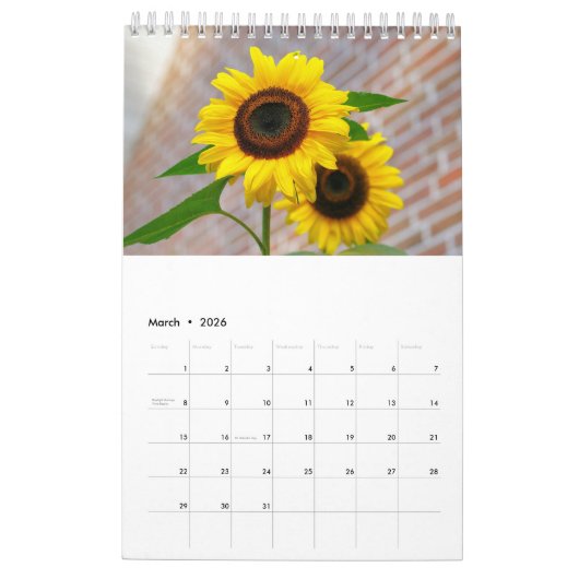 Floral Botanical Garden Illustrations Calendar Kalender (Mar 2026)