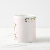 Floral Botanical Gold Initial Letter Z Coffee Mug Koffiemok (Center)
