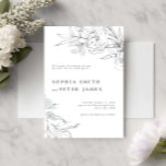 Floral Botanical Illustration Wedding Invitation Kaart<br><div class="desc">Deze aanpasbare huwelijksuitnodigingskaart is ontworpen om te coördineren met onze Floral Botanical Illustration en bevat zachte elegante illustraties van botanische bloemen en bladeren. Dit is een klassiek en poëtisch collectie voor een bruiloft, geschikt voor elk trouwthema en elk seizoen. Voor een meer geavanceerde aanpassing van dit ontwerp, bijvoorbeeld het wijzigen...</div>