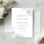 Floral Botanical Illustration Wedding Invitation Kaart<br><div class="desc">Deze aanpasbare huwelijksuitnodigingskaart is ontworpen om te coördineren met onze Floral Botanical Illustration en bevat zachte elegante illustraties van botanische bloemen en bladeren. Dit is een klassiek en poëtisch collectie voor een bruiloft, geschikt voor elk trouwthema en elk seizoen. Voor een meer geavanceerde aanpassing van dit ontwerp, bijvoorbeeld het wijzigen...</div>