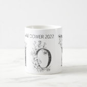 Floral Botanical MOM Monogram Elegant Koffiemok (Center)