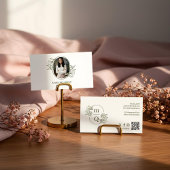 Floral Botanical Monogram Crest Logo Brand Foto Visitekaartje