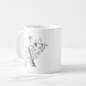 Floral Botanical Monogram | Elegant voor aangepast Koffiemok (Voorkant links)
