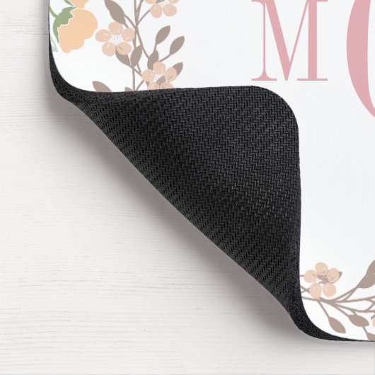  Floral Botanical Monogram Mousepad Muismat (Hoek)