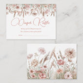 Floral Botanical Pampas Grass Game Card Informatiekaartje (Voorkant / Achterkant)