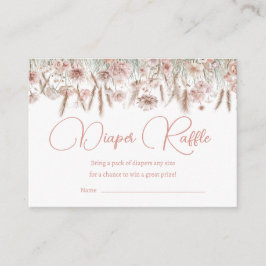 Floral Botanical Pampas Grass Game Card Informatiekaartje