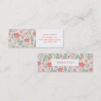 Floral Botanical Pattern Pink Order Bedankt