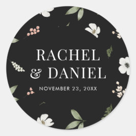 Floral Botanical Pattern Wedding Envelope zegels