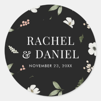 Floral Botanical Pattern Wedding Envelope zegels