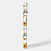 Floral Botanical Pattern White Golden Custom Name Case-Mate iPhone Case (Achterkant / Rechts)