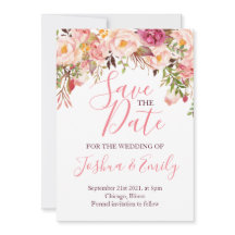 Floral Botanical Pink Peony Boho Wedding