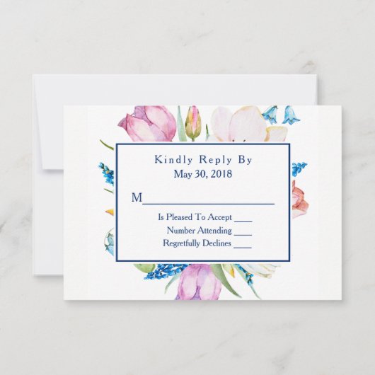 Floral Botanical RSVP (Achterkant)