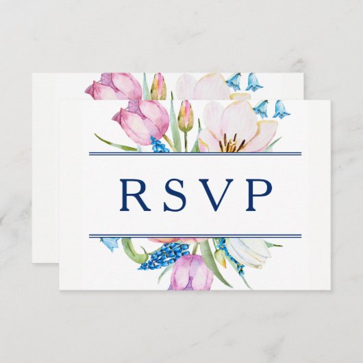 Floral Botanical RSVP (Voorkant / Achterkant)