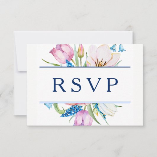 Floral Botanical RSVP Kaartje (Voorkant)
