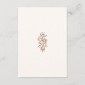 Floral Botanical Terracotta Wedding Details Informatiekaartje (Achterkant)