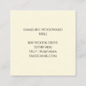 Floral Botanical Visitekaartje (Achterkant)