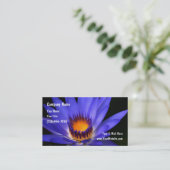 Floral Botanical Water Flower Business Cards Visitekaartje (Staand voorkant)