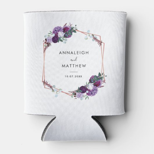 Floral Botanical Wedding Custom Blikjeskoeler (Voorkant)