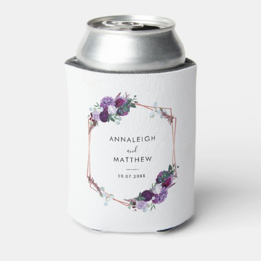 Floral Botanical Wedding Custom Blikjeskoeler (Blikje Achterkant)