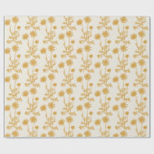 Floral Botanical Wild Daisies  Hedendaags Cadeaupapier (Vlak)