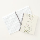 Floral Botanical Wildflower gepersonaliseerd Notitieboek (Binnen)