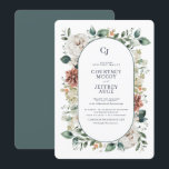 Floral Botanical Winter Wedding Invitation Kaart<br><div class="desc">Floral Botanical Winter Wedding Invitation</div>