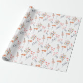 Floral Botanical Wrapping Paper Cadeaupapier (Uitgerold)