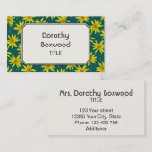 Floral Botanical Yellow Wilde bloemen Visitekaartje (Voorkant / Achterkant)