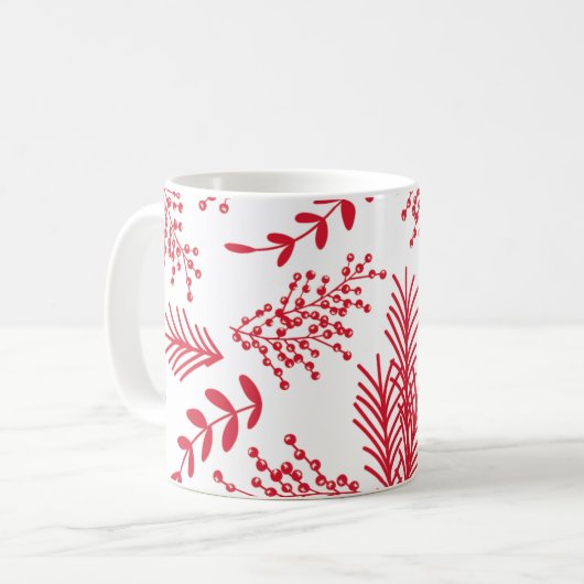 Floral Botanicals kerstfeestdag Koffiemok (Voorkant links)