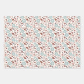 Floral Botanicals Trio Decoupage Gift Inpakpapier Vel (Voorkant 2)