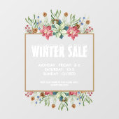 Floral Botanicals Winter Sale Raamsticker (Vel)