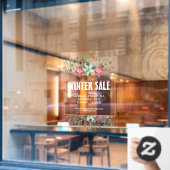 Floral Botanicals Winter Sale Raamsticker (Cafe Raam)