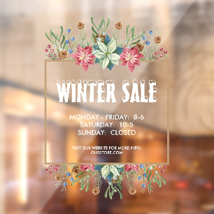 Floral Botanicals Winter Sale Raamsticker
