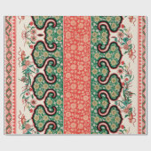 Floral botanisch patroon Verpakkingspapier Cadeaupapier (Vlak)