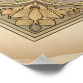 Floral Botanisch Poster in Retro Pastel (Hoek)