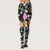 Floral botanische aanjager van moderne Waterverf Leggings (Achterkant)