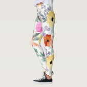 Floral botanische aanjager van moderne Waterverf Leggings (Links)