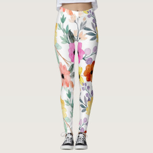 Floral botanische aanjager van moderne Waterverf Leggings