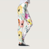 Floral botanische aanjager van moderne Waterverf Leggings (Rechts)