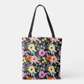 Floral botanische aanjager van moderne Waterverf Tote Bag (Achterkant)
