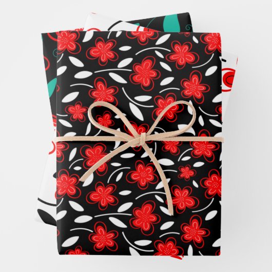 Floral botanische bloemen van de moderne Waterverf Inpakpapier Vel (In situ)