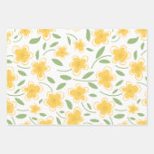 Floral botanische bloemen van de moderne Waterverf Inpakpapier Vel (Voorkant)