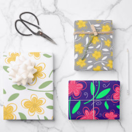 Floral botanische bloemen van de moderne Waterverf Inpakpapier Vel