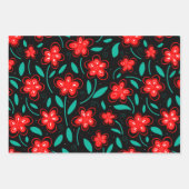 Floral botanische bloemen van de moderne Waterverf Inpakpapier Vel (Voorkant 3)