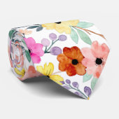 Floral botanische bloemen van de moderne Waterverf Stropdas (Opgerold)