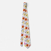Floral botanische bloemen van de moderne Waterverf Stropdas (Achterkant)