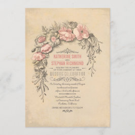 Floral Botanische bruiloft Kaart