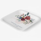 Floral Botanische bruiloft receptie Papieren Bordje (Gebogen)