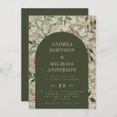 Floral Botanische en Groene Arch Natuur Thema Kaart (Voorkant / Achterkant)